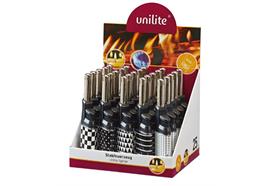 Stabfeuerzeug Unilite  Bergamo Black & White  assortiert 5 Design
