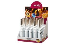 Stabfeuerzeug Unilite  Bergamo  HC White Chrome Tube