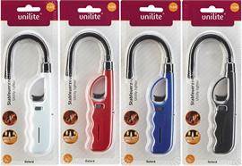 Stabfeuerzeug Unilite Oxford  Flexi 4 Farben assortiert  im Blister