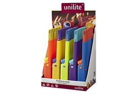 Stabfeuerzeug Unilite Prague  assortiert 5 Farben  im Display