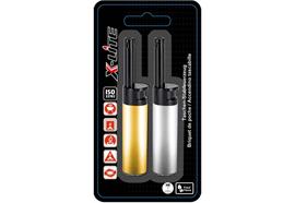 Stabfeuerzeug X-Lite im  Taschenformat  gold und silber  XHG9097  2er Blister