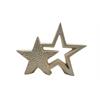 Stern Doppel aus Keramik,  Design: Gold gehämmert,  L:3cm x B:21cm x H:16cm