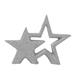 Stern Doppel aus Keramik,  Design: Silber gehämmert,  L:3cm x B:21cm x H:16cm