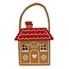 Tasche Xmas aus Filz  als Haus mit rotem Dach