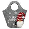 Tasche Xmas aus Filz  als Korb in Grau  merry Christmas