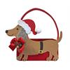 Tasche Xmas  aus Filz Dackel  8.5 x 22 x 16.5cm