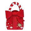 Tasche Xmas aus Filz  mit aufgeklebter Schleife  aus Filz  in Rot