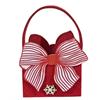 Tasche Xmas aus Filz  mit Schleife aus Filz und  Schneeflocke aus Holz