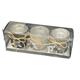 Teelichthalter aus Glas  3er Set in Geschenkbox  D6cm x H7cm