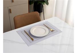 Tischset light grau/grau  45x30cm beidseitig verwendbar