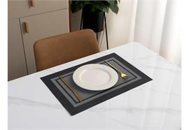 Tischset schwarz / weiss  45x30cm beidseitig verwendbar