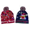 Weihnachts Strickmütze  Christmas Winter Mütze  mit 6 LED  2-assortiert