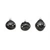 Weihnachtskugel Glas  organic 3er Set  anthracite mercury  D8-9cm