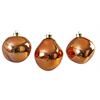 Weihnachtskugel Glas  organic 3er Set  apricot shiny  D10cm