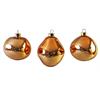 Weihnachtskugel Glas  organic 3er Set  apricot shiny  D8-9cm