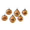 Weihnachtskugel Glas  organic 6er Set  apricote shiny  D6-7cm