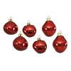 Weihnachtskugel Glas  organic 6er Set  dunkel rot mercury  D6-7cm