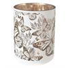 Windlicht aus Glas  mit Schmetterlingsmuster  D10 x H12.5cm
