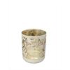 Windlicht aus Glas  mit Schmetterlingsmuster  D7 x H7.8cm