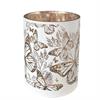 Windlicht aus Glas  mit Schmetterlingsmuster  H12.5cm