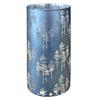 Windlicht aus Glas  Wald Motiv  blau grau