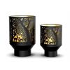 Windlicht Forest 2er Set  aus Metall schwarz gold