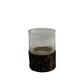 Windlicht Glas auf Holzsockel  Farbe: Braun  D:10cm H:14.5cm