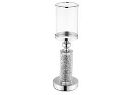 Windlicht Kelch aus Metall  gefüllt mit Strasssteinen  H41.5cm