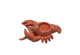 Windlicht Lobster aus Keramik  Farbe: Rot  L:16.5cm B:10.7cm H:4.3cm