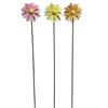Windmühle als Blume  aus Metall  3er Assortierung  pink, gelb, orange