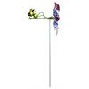 Windspiel Gartenstecker Frosch  und Windrad aus Metall  H112cm