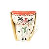 XMAS Tasse und Schüssel  2er Set weiss  Motiv Elch