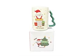 Xmas Tasse weiss  mit Weihnachtsbaumhenkel