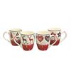 XMAS Tassen 4 fach assortiert  4 Design H:10.5cm D: 8cm  Material: New Bone China